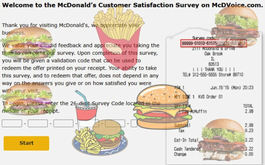 Mcdonald's Survey Form