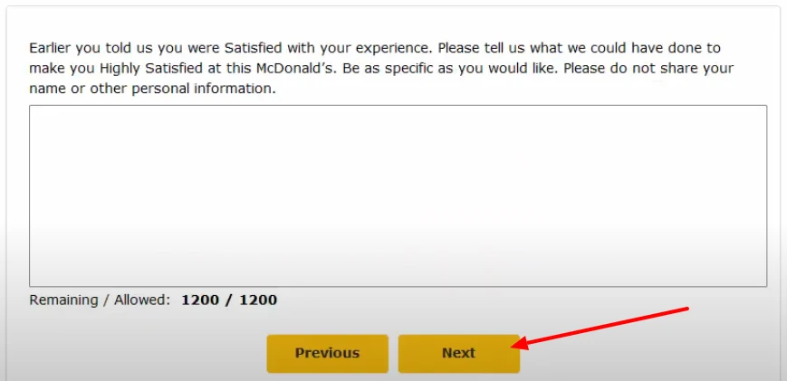 Write your experience at McDonald's